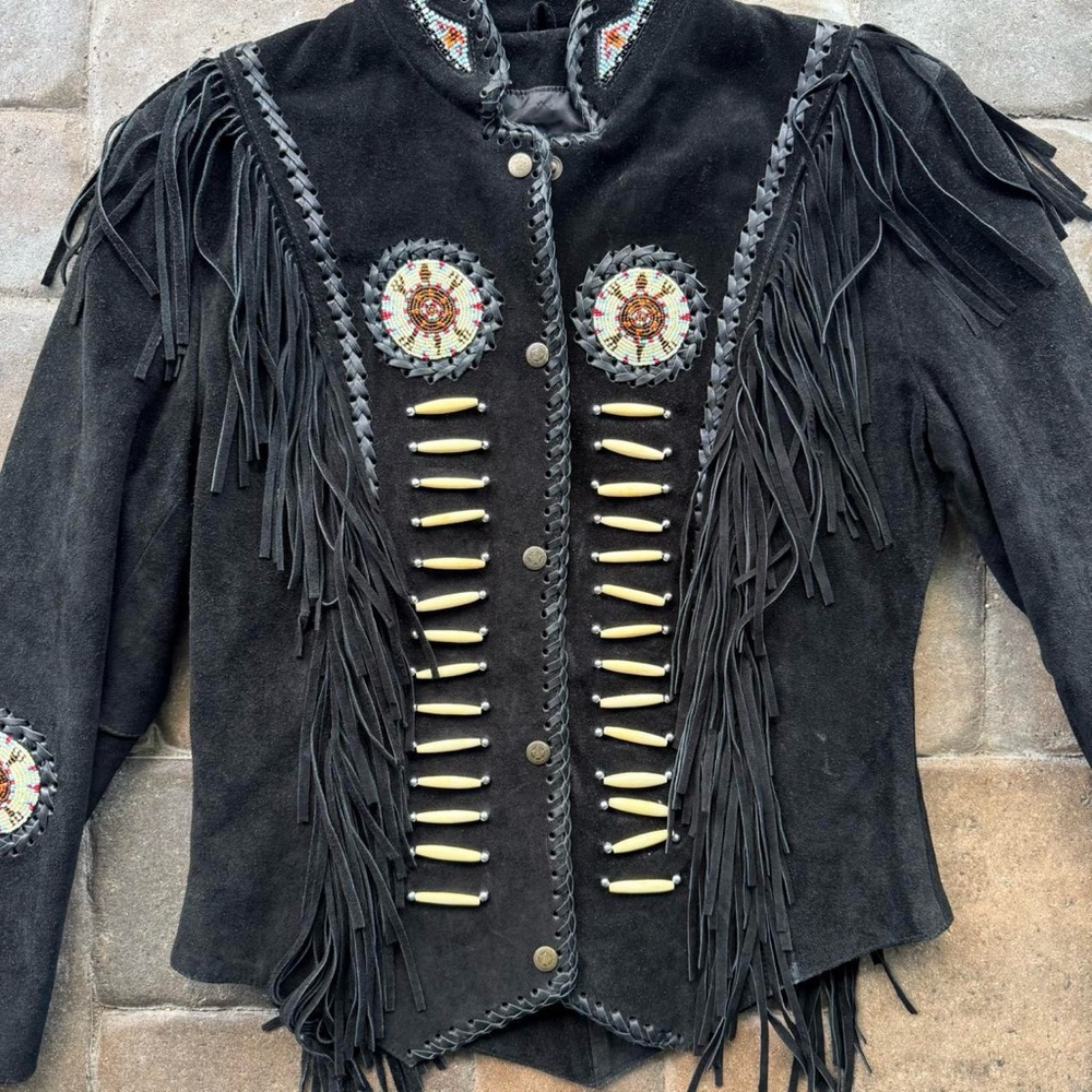 Vintage Western Suede Fringe Jacket - Picture 5 of 6